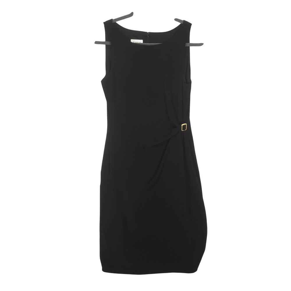 Vtg David Warren Black Cocktail Dress 8 Classic Timeless Elegant Parisian Chic